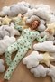 Women's Patterned Buttoned Long Sleeve Green Pajama Set - 3