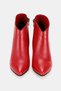 Women's Red Genuine Leather Boots & Booties, Sizes 34-41 - 4