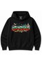 Burgas Bulgaria 056 – Black Sea Lighthouse, Seagull & Bulgarian Flag Graffiti Graphic Cotton Hoodie