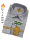 Men's Winter Plaid Flannel Shirt 100% Cotton Long Sleeve Single Pocket Comfortable Fit - 3