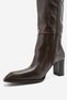 Brenda Brown Striped Women's Thick Heeled Boots - 8