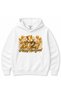 Happy New Year 2027 – Golden Glitter Fireworks, Party Balloons & Celebration Graphic Cotton Hoodie