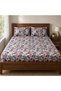 King Size Flat Bedsheet Set | 5D Digital Printed White Pink & Blue Romantic Mixed Bouquet Floral Design | 260×240 cm | 1 Bedsheet + 2 Pillowcases - 3