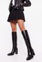 Brenda Black Print Women's Thick Heeled Boots - 3