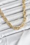 Cm Thick Twist Model Gold Color 60 cm Women's Necklace - 2