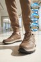 Lace-Up Thick Sole Memory Foam Brown Men's Casual Walking Shoes Tough - 4