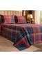Tartan Plaid Bedsheet Set, Red & Blue Check, Double Bed - 2