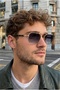 Eşref Unisex Ultra Light Uv400 Filtered Gold Framed Black Sunglasses - 4