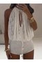 Short jumpsuit, white