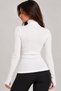 Women's Turtleneck High Neck Ultra Soft Ribbed Flexible Slim Fit Basic 2-Pack Black White Sweater Blouse Body - 8