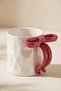 Ruban Luster Red Ceramic Mug with Bow Handle 350 ml Gift Coffee Cup - 3