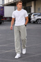 Men's Baggy Winter Sweatpants with Cuff on the Leg and Side Piping, 3 Thread Count - 6