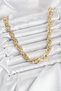 Cm Thick Twist Model Gold Color 60 cm Women's Necklace - 3