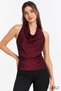 Draped Blouse with Gathered Sides at the Neckline