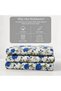 Blue Floral Double Bed Sheet Set with 2 Pillow Covers - 5
