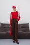 Women's Comfortable Fit Pants with Elastic Waist and Pockets