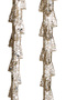 Christmas Ornament Ice Pendant Glittery 2-Pack Champagne Color 29 Cm. - 2