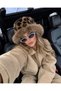 Women's Leopard Patterned Plush Hat Fur-Looking Soft Furry Winter Russian Hat - 3