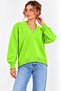 New Season Women's V-Neck Soft Textured Oversize Knitwear Sweater – Comfortable Fit, Long Sleeves, Long Back - 2