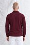 Men's Burgundy Footed Collar Single Snap Oysho Sweatshirt - 3