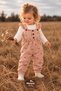 Baby Girl Set with Badili Bow Pattern, Suspender Salopet and Socks, 3-Piece Seasonal Set
