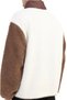 Rc-2406 Men's Ecru-Brown Half-Zip Plush Fleece Coat - 5