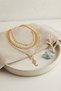 Brass Gold Color Sea Horse Object Detailed Snake Chain Women's Necklace Combination - 2
