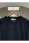 Baharfer Tunic with Robe Front and Stitched Six Buttons at the Bottom-Zn6480 Black - 3