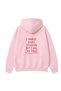 Women's Oversize Hoodie Cry First Printed Pink – Hooded, Kangaroo Pocket, 3-Thread Raster Fleece - 7
