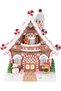 Christmas Decoration Cookie House Illuminated Animated Musical Brown 23X30 Cm.