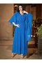 Rochie maxi, albastru - 8