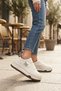 Sneaker Sports Shoes Women's High-Sole Comfortable Casual Daily Use White Brown Shoes - 5