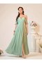 Rochie maxi, verde - 5