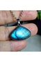 Labrodit Natural Stone Necklace - 12 - Stone of Change and Transformation - Steel Chain - Only Hand Made - 5
