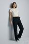 Side-Tie Slim Elastic Pants 8426A Black - 2