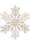 Christmas Ornament Snowflake Figure Silvery Champagne Colored 30 Cm.