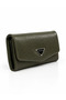 Stylish Design Wallet with Zippered Coin Compartment, Card Holder and Phone Compartment Khaki - 5