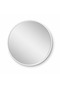 Modern Round Wall Mirror with Slim White Frame - 2