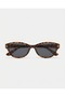 Karlo Leopard Women's Men's Sunglasses Oval Cat Eye Black 52 Ekartman Gold Detailed (New Season) - 3