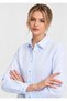 Women's Light Blue Long Sleeve Slim Shirt. - 2