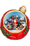 Christmas Ornament Decoration Christmas Ball Illuminated Musical Animated Red-Green 19.5X20.8 Cm.