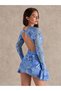 Rochie mini, albastru - 2