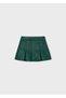 Girl's Leather Skirt Emerald Green 4904 - 3