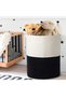 Jute Storage Basket Cream Black Modern