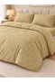 Bedsheet Set, Beige Floral Pattern, 100% Cotton, 95 GSM