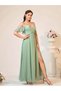 Rochie maxi, verde - 7