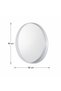 Modern Round Wall Mirror with White Frame - 3
