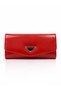 Stylish Design Wallet with Zippered Coin Compartment, Card Holder and Phone Compartment Red - 2