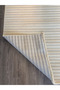 Casa Napoli Cream Beige Striped Modern Decorative Fringed Carpet - 5