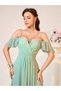Rochie maxi, verde - 3